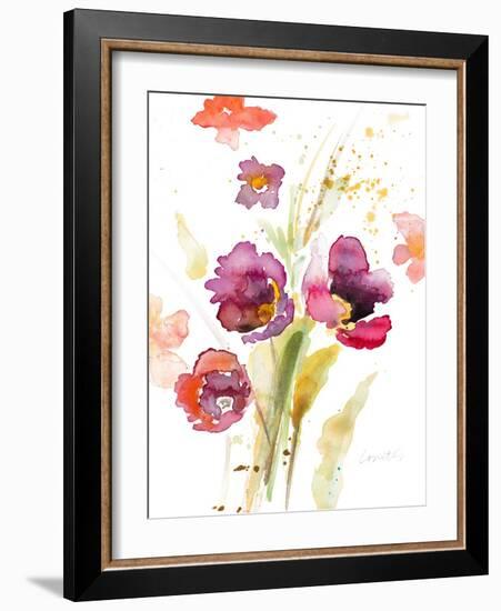 Watercolor Modern Poppies-Lanie Loreth-Framed Art Print