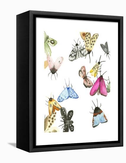 watercolor moths 1-Natasha Marie-Framed Premier Image Canvas