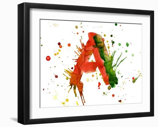 Watercolor Paint - Letter A--Vladimir--Framed Art Print