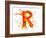 Watercolor Paint - Letter R--Vladimir--Framed Art Print