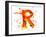 Watercolor Paint - Letter R--Vladimir--Framed Art Print