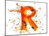 Watercolor Paint - Letter R--Vladimir--Mounted Art Print