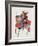 Watercolor Painting of Samurai on Horseback-null-Framed Photographic Print