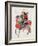 Watercolor Painting of Samurai on Horseback-null-Framed Photographic Print