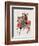 Watercolor Painting of Samurai on Horseback-null-Framed Photographic Print