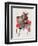 Watercolor Painting of Samurai on Horseback-null-Framed Photographic Print