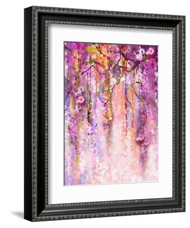 Watercolor Illustration Purple Flower Spray Paint Stock Illustration  374305534