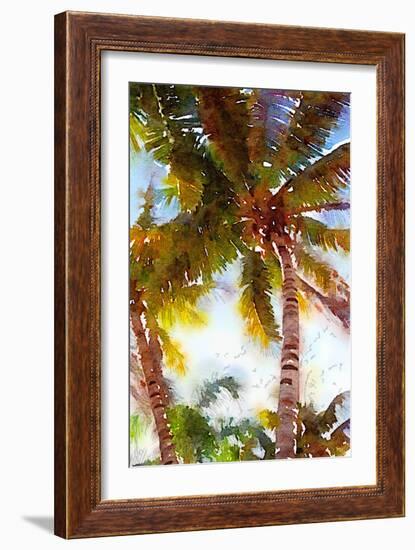 Watercolor Palms I-Emily Navas-Framed Premium Giclee Print