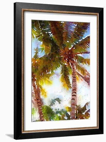 Watercolor Palms I-Emily Navas-Framed Premium Giclee Print