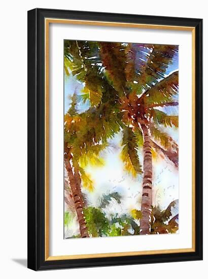 Watercolor Palms I-Emily Navas-Framed Premium Giclee Print