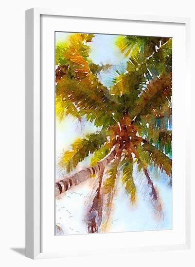 Watercolor Palms II-Emily Navas-Framed Premium Giclee Print