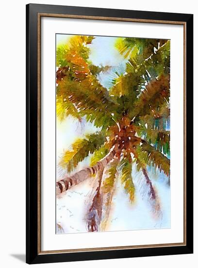 Watercolor Palms II-Emily Navas-Framed Premium Giclee Print