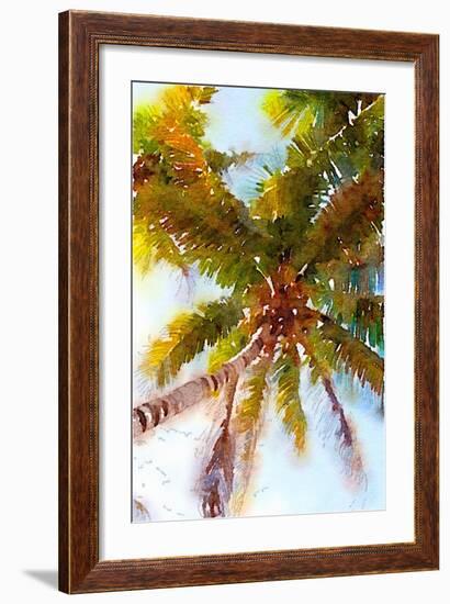 Watercolor Palms II-Emily Navas-Framed Premium Giclee Print