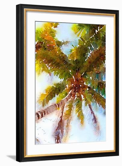 Watercolor Palms II-Emily Navas-Framed Premium Giclee Print