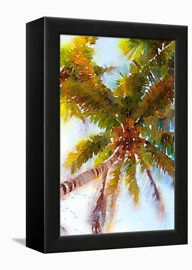 Watercolor Palms II-Emily Navas-Framed Stretched Canvas