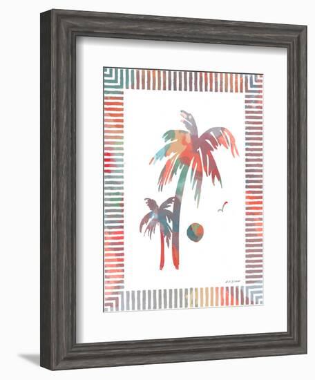 Watercolor Palms II-Nicholas Biscardi-Framed Art Print