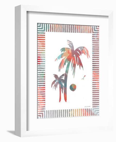 Watercolor Palms II-Nicholas Biscardi-Framed Art Print