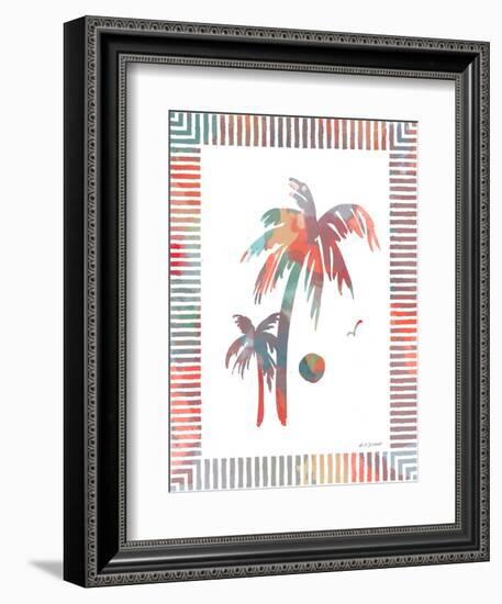 Watercolor Palms II-Nicholas Biscardi-Framed Art Print