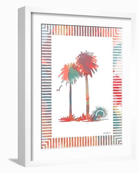 Watercolor Palms IV-Nicholas Biscardi-Framed Art Print
