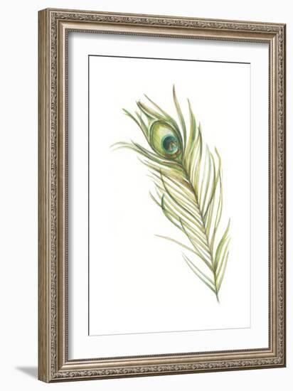 Watercolor Peacock Feather I-Ethan Harper-Framed Art Print