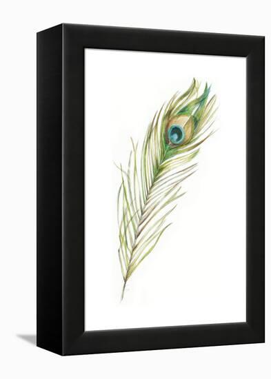 Watercolor Peacock Feather II-Ethan Harper-Framed Stretched Canvas