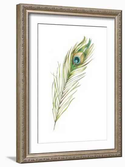 Watercolor Peacock Feather II-Ethan Harper-Framed Premium Giclee Print