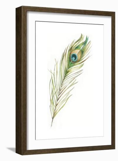 Watercolor Peacock Feather II-Ethan Harper-Framed Premium Giclee Print