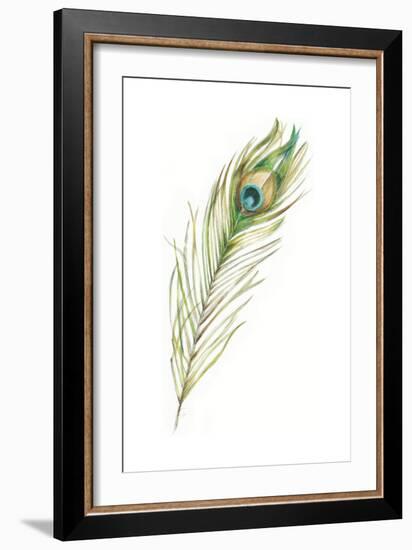 Watercolor Peacock Feather II-Ethan Harper-Framed Premium Giclee Print