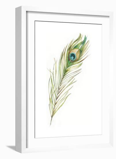 Watercolor Peacock Feather II-Ethan Harper-Framed Premium Giclee Print