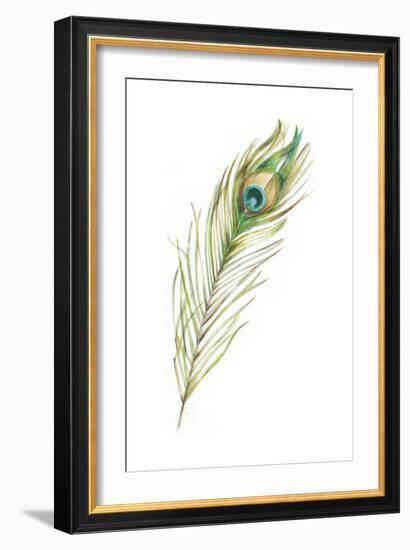 Watercolor Peacock Feather II-Ethan Harper-Framed Art Print