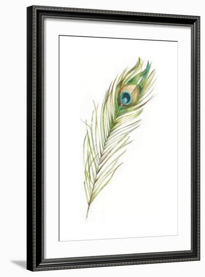 Watercolor Peacock Feather II-Ethan Harper-Framed Art Print