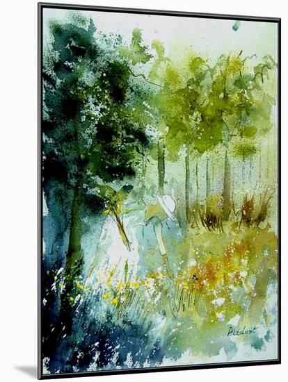 Watercolor Picking Flowers-Pol Ledent-Mounted Art Print