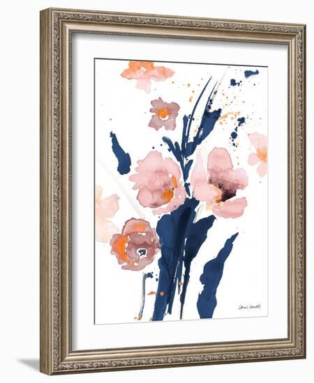 Watercolor Pink Poppies I-Lanie Loreth-Framed Art Print