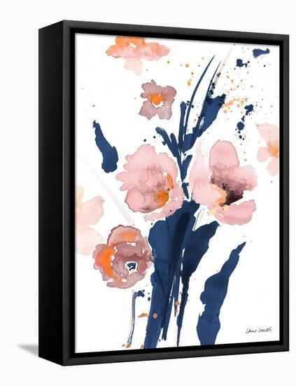 Watercolor Pink Poppies I-Lanie Loreth-Framed Stretched Canvas