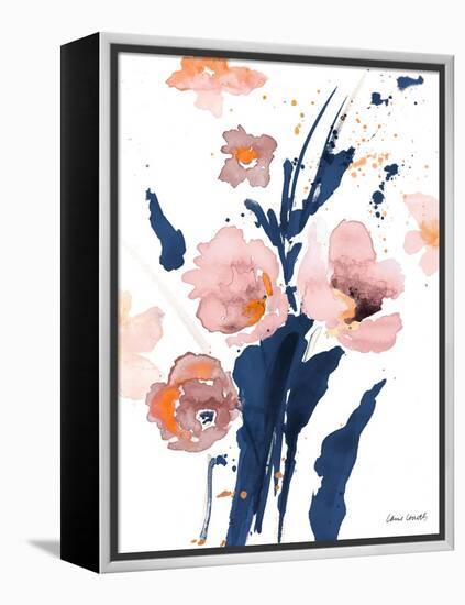 Watercolor Pink Poppies I-Lanie Loreth-Framed Stretched Canvas