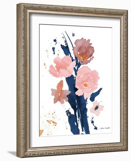 Watercolor Pink Poppies II-Lanie Loreth-Framed Art Print