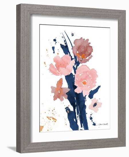 Watercolor Pink Poppies II-Lanie Loreth-Framed Art Print