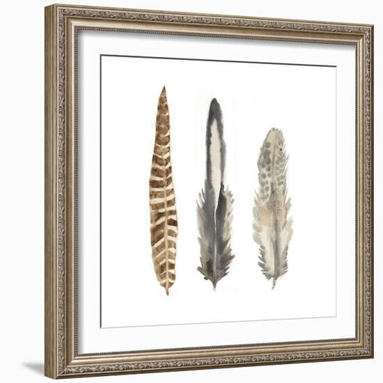 Watercolor Plumes I-Naomi McCavitt-Framed Art Print