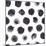 Watercolor Polka Dot Pattern in Black and Gray.-null-Mounted Art Print