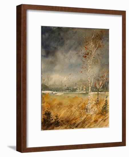 Watercolor Poplars in the Fagnes-Pol Ledent-Framed Art Print