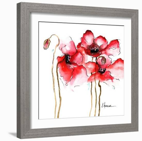 Watercolor Poppies I-Leticia Herrera-Framed Art Print