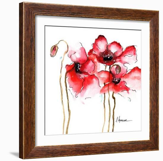 Watercolor Poppies I-Leticia Herrera-Framed Art Print