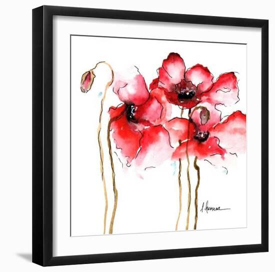 Watercolor Poppies I-Leticia Herrera-Framed Art Print