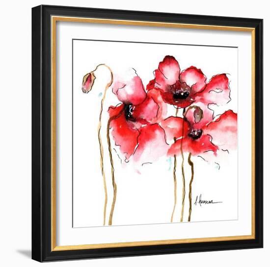 Watercolor Poppies I-Leticia Herrera-Framed Art Print