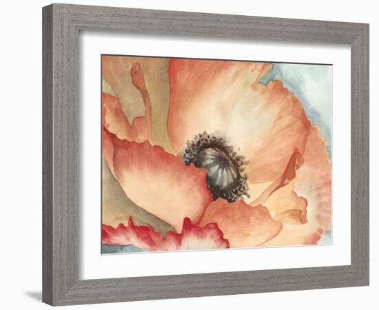 Watercolor Poppy II-Megan Meagher-Framed Art Print