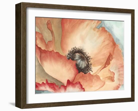 Watercolor Poppy II-Megan Meagher-Framed Art Print