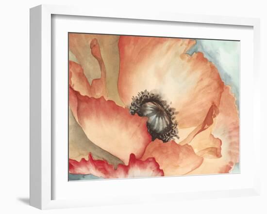 Watercolor Poppy II-Megan Meagher-Framed Art Print