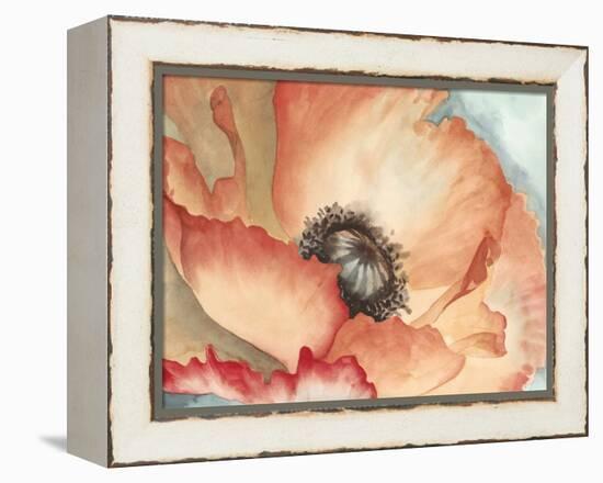 Watercolor Poppy II-Megan Meagher-Framed Stretched Canvas