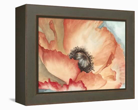 Watercolor Poppy II-Megan Meagher-Framed Stretched Canvas