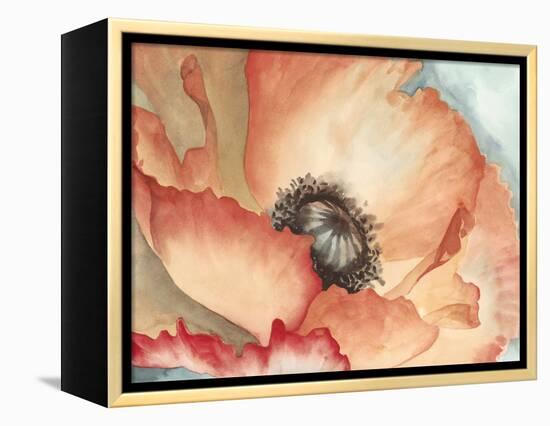 Watercolor Poppy II-Megan Meagher-Framed Stretched Canvas